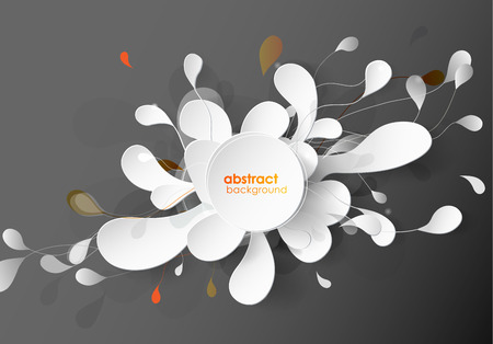 Abstract colored flower background with circles.のイラスト素材