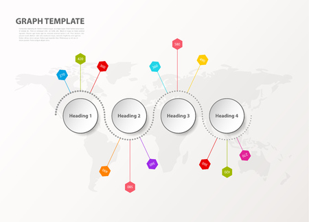 Infographic illustration vector background colorful doted timeline and place for your comments.のイラスト素材