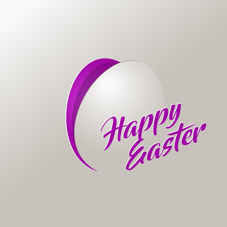 Happy Easter holiday vector greeting card template.のイラスト素材