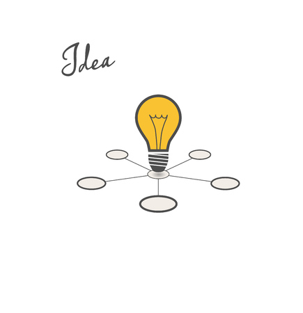 Mind map illustration vector background with place for your comments.のイラスト素材