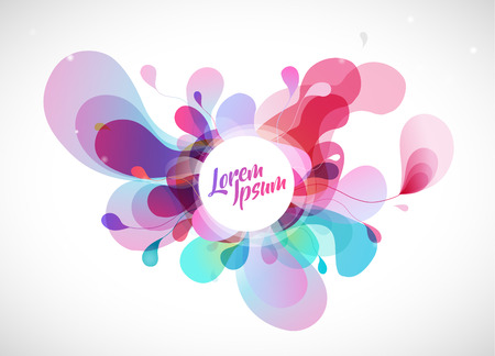 Abstract colored flower background with circles.のイラスト素材