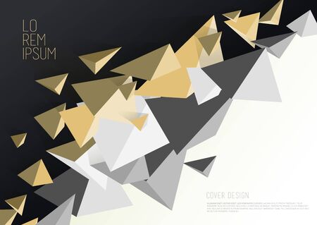 Golden colored abstract template.のイラスト素材