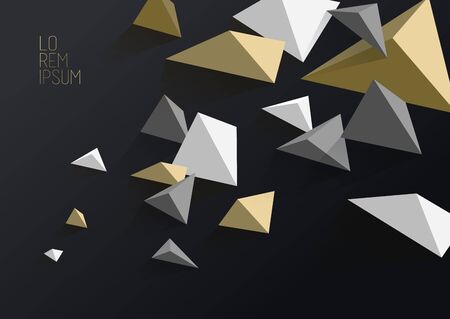 Golden colored abstract template.のイラスト素材