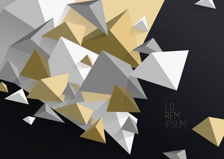 Golden colored abstract template.のイラスト素材