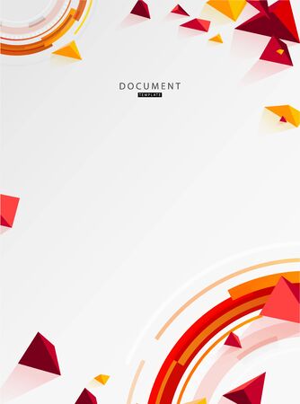 Document design template with abstract polygonal objects.のイラスト素材