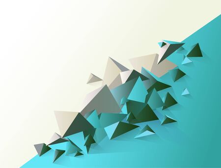 Document design template with abstract polygonal objects.のイラスト素材