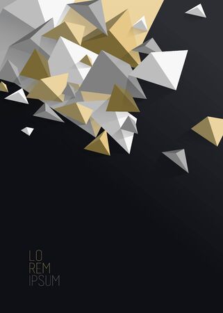 Document design template with abstract polygonal objects.のイラスト素材