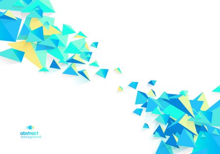 Document design template with abstract polygonal objects.のイラスト素材