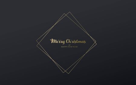 Dark Christmas vector background with line art.のイラスト素材