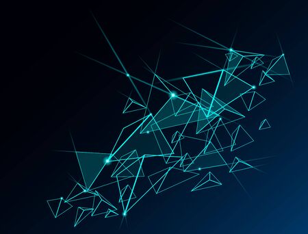 Vector document design template with abstract polygonal objects.のイラスト素材
