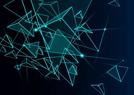 Vector document design template with abstract polygonal objects.のイラスト素材