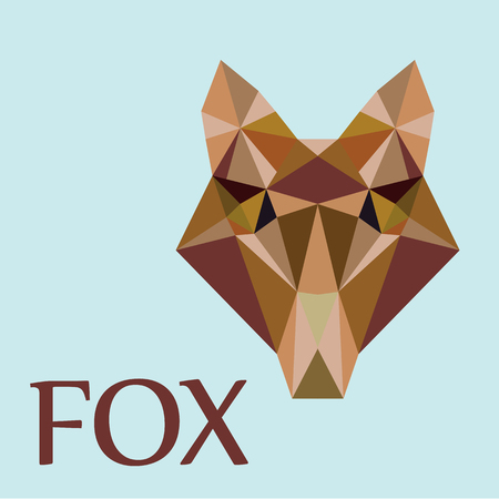 Fox in low poly style.のイラスト素材