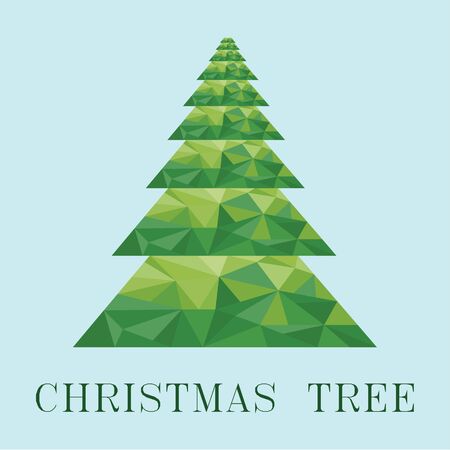 Christmas tree in low poly style.のイラスト素材