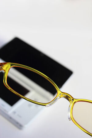 eyewear and computer gameの写真素材