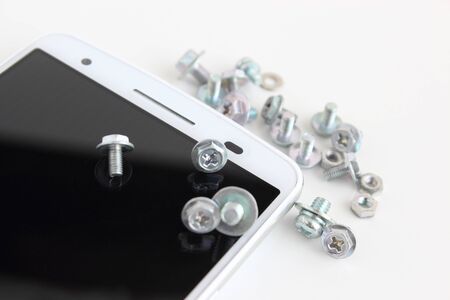 smartphone and screw