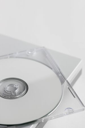 A notebook and CDの写真素材