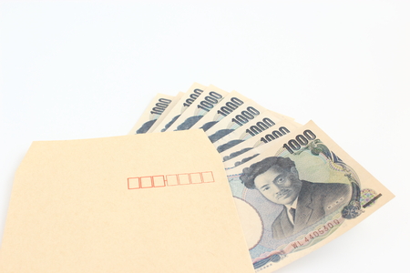 Envelope and Japanese moneyの写真素材