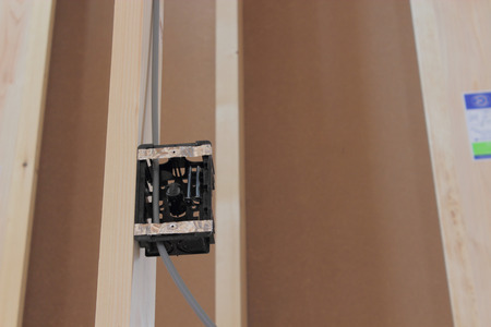 Electrical construction of new housingの写真素材