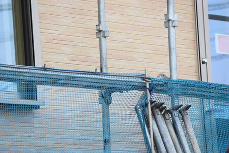 Scaffolding of new housing construction