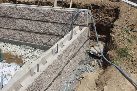Construction of the gardenの写真素材