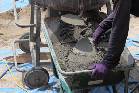 Construction of the gardenの写真素材