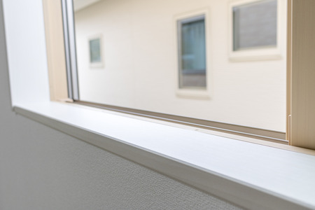 Newly built housing windowの写真素材