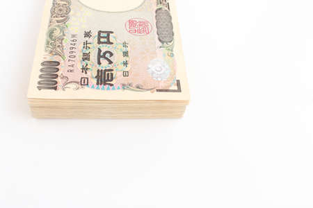 Many Japanese billsの写真素材