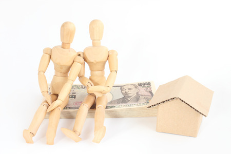 Drawing dolls and housesの写真素材