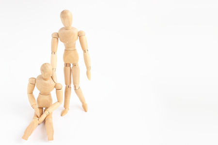 Drawing puppets fall downの写真素材