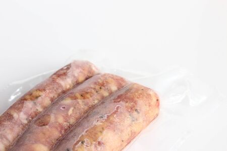 Sausage of frozen vacuum packの写真素材
