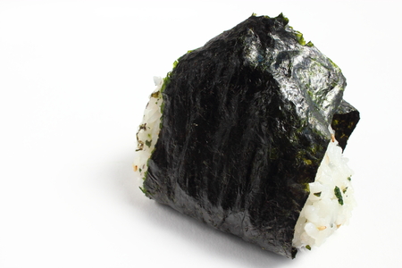 Handmade rice ballsの写真素材