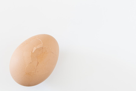 Cracked boiled eggs