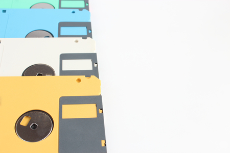 Lots of floppy disksの写真素材