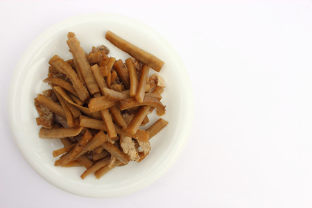 Burdock root simmered dishesの写真素材