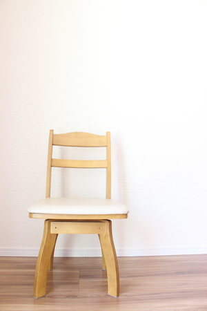 Newly built room and chairの写真素材