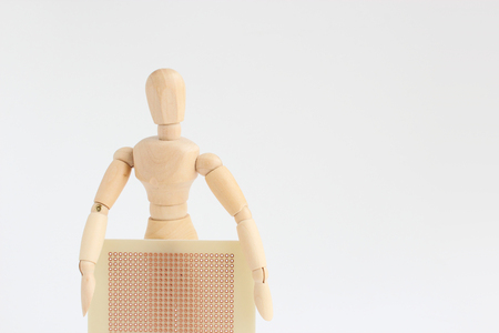 Drawing dolls and universal boardsの写真素材
