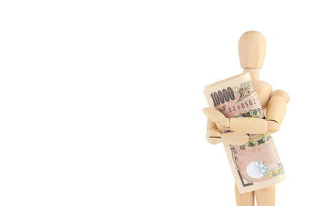 Drawing dolls and moneyの写真素材