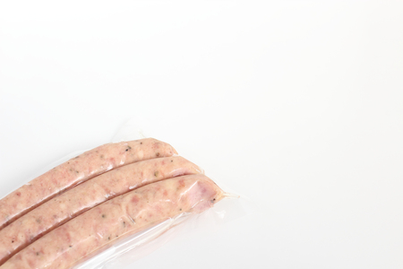 Several frozen sausagesの写真素材
