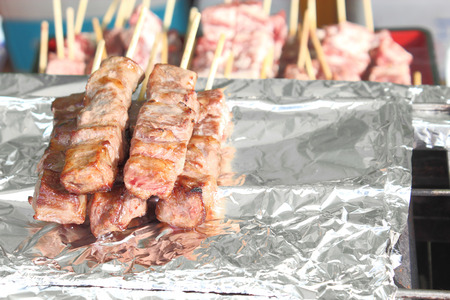 Skewers of beefの写真素材