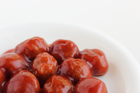 Meatballs and saucesの写真素材