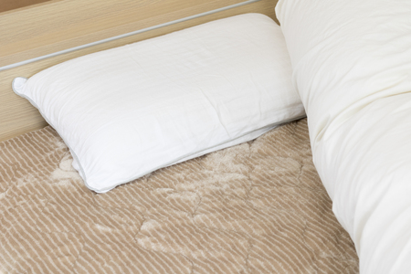 Bed and blanketの写真素材