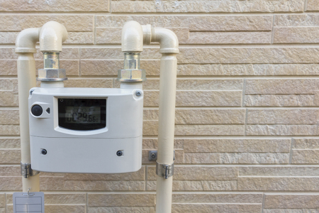 Outdoor gas meterの写真素材
