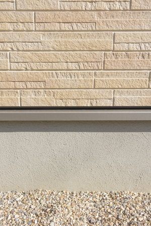 Exterior wall and foundation of new housing