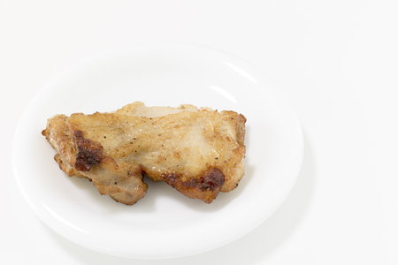 Chicken steak on the dishの写真素材
