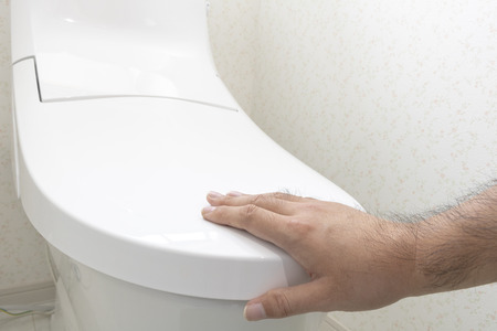 Western toilet seatの写真素材