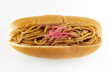 fried noodle sandwichの写真素材