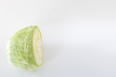 Cabbage cut in halfの写真素材