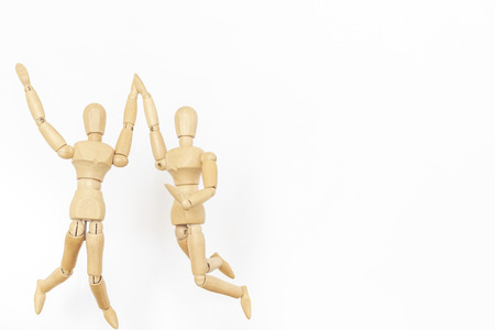 Drawing doll to jumpの写真素材