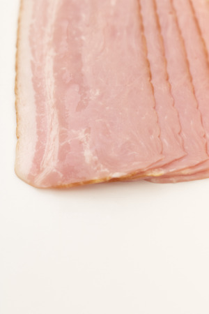 Sliced and arranged bacon