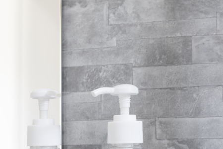 Shampoo and rinse bottleの写真素材